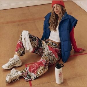 FP Movement Wildflower Retro Game Day Pants Baggy Barrel Relaxed Japan Tattoo